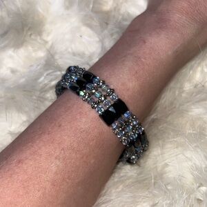 Swarovski Crystal Iridescent Magnetic Hemitate Beaded  Bracelet Necklace Choker